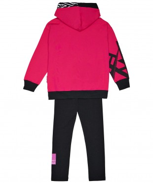 Σετ κολλάν κορίτσι φούξια WINTER 24-25