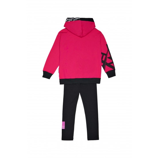 Σετ κολλάν κορίτσι φούξια WINTER 24-25